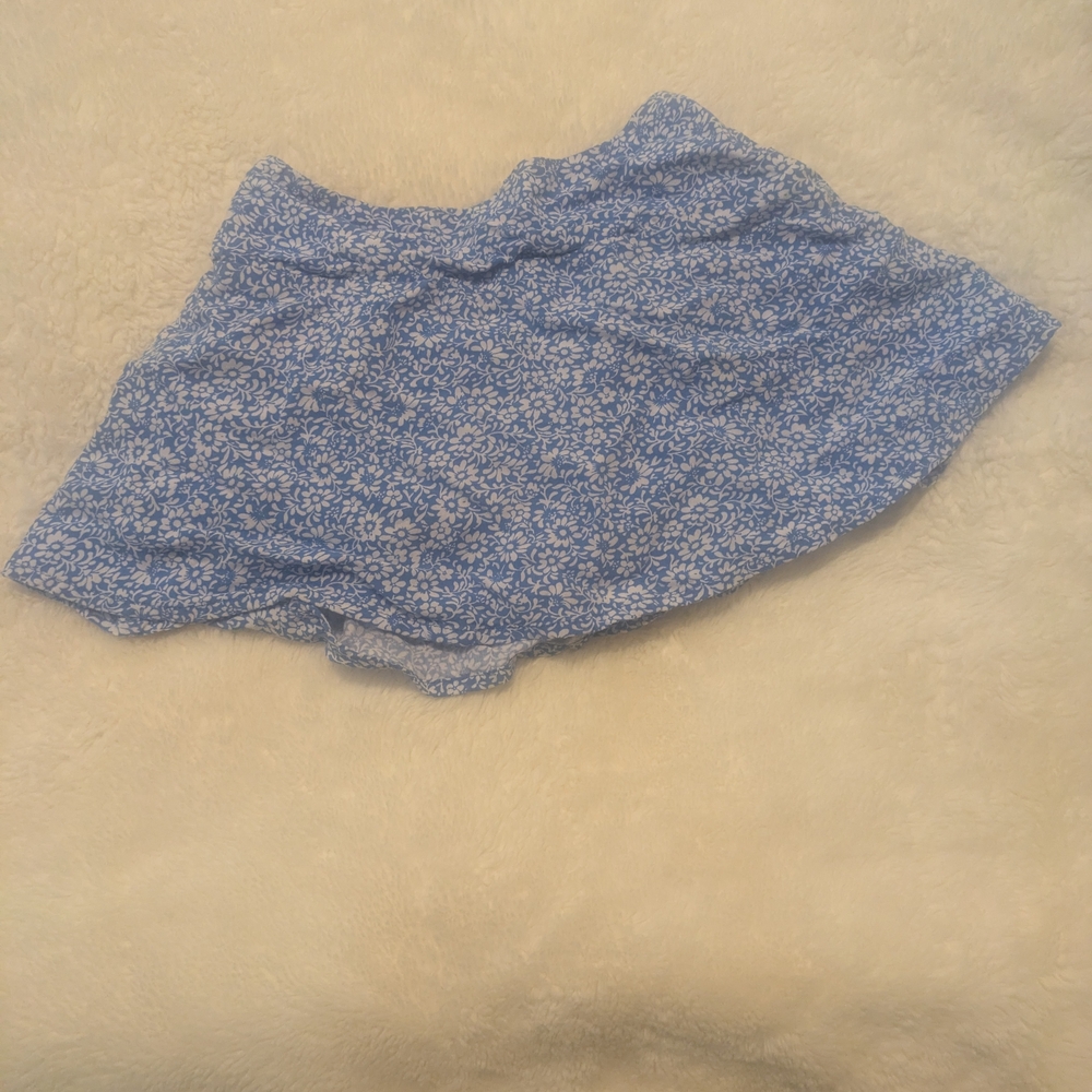 Children's- Toddler Crewcuts Blue and White Floral Skirt